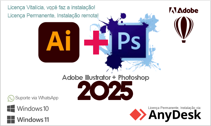 Adobe Illustrator, Adobe Photoshop 2025 LICENÇA VITALÍCIA - Loja de softwares Colecion Web Solutions – CorelDraw, Adobe entre outros, soluções digitais completas: criação de sites, sistemas de delivery, catálogos online e gestão empresarial.