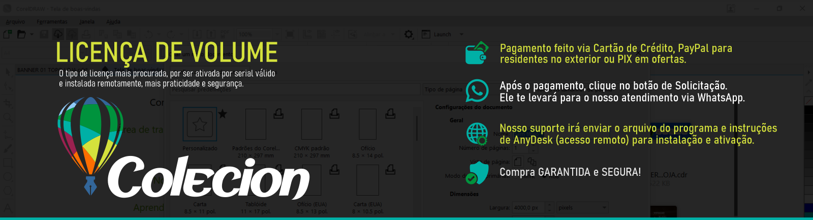 CorelDRAW 2026 LICENÇA PERMANENTE - Loja de softwares Colecion Web Solutions – CorelDraw, Adobe entre outros, soluções digitais completas: criação de sites, sistemas de delivery, catálogos online e gestão empresarial.